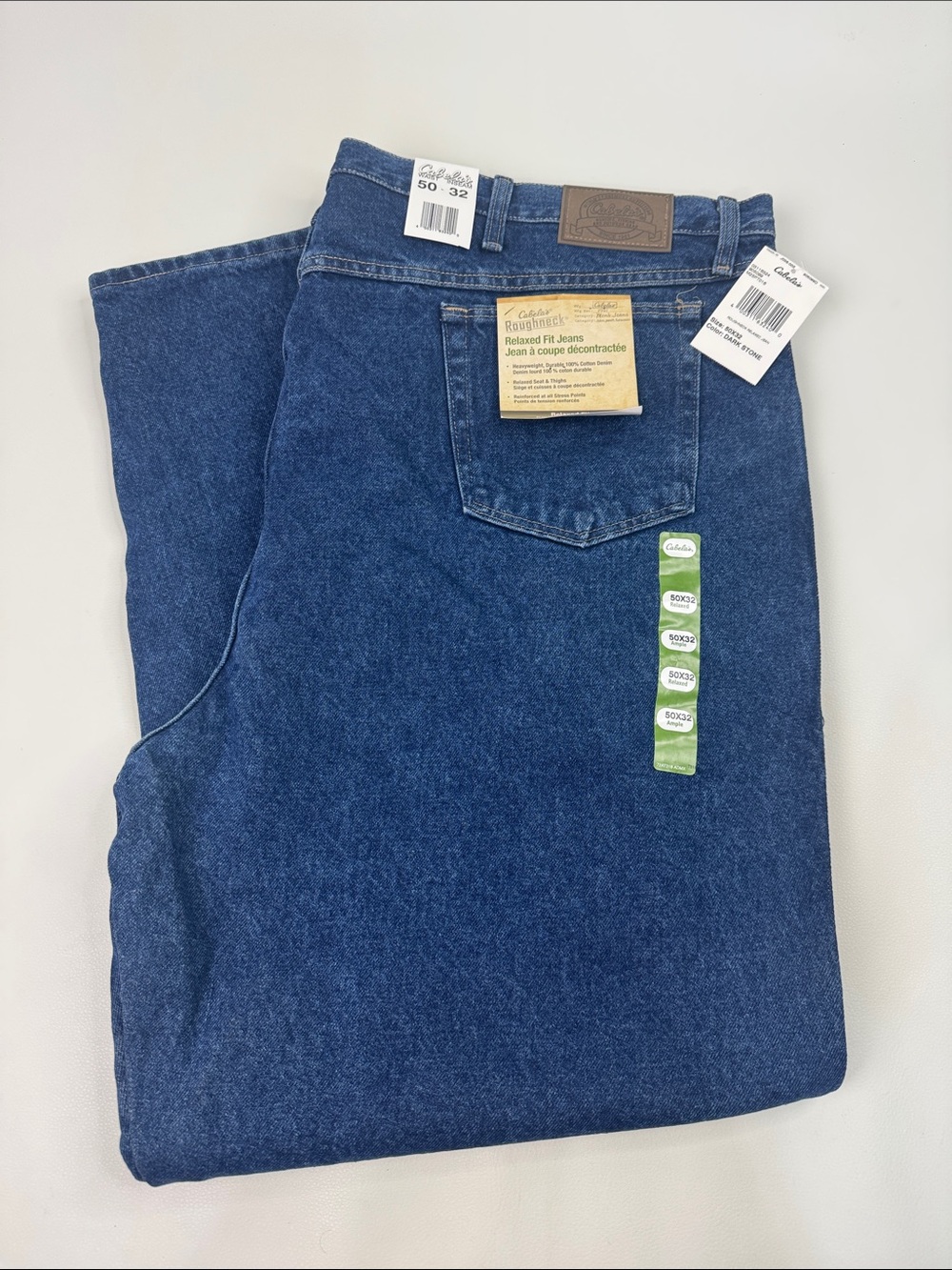 Cabela's Relaxed Fit Men's Dark Blue Denim Jeans Size 50/32 New NWT